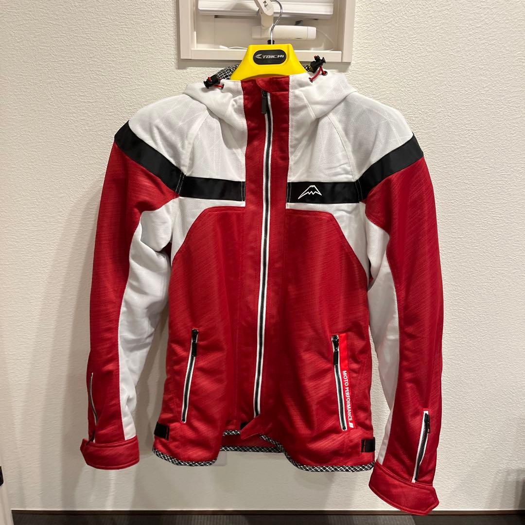 クシタニ メッシュジャケット 赤/白 フード付き - メルカリ