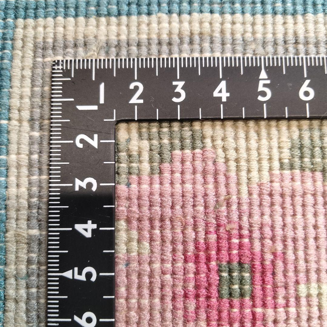 X227-2 中国緞通 北京緞通 シルク 手織り 絨毯 45×75cm