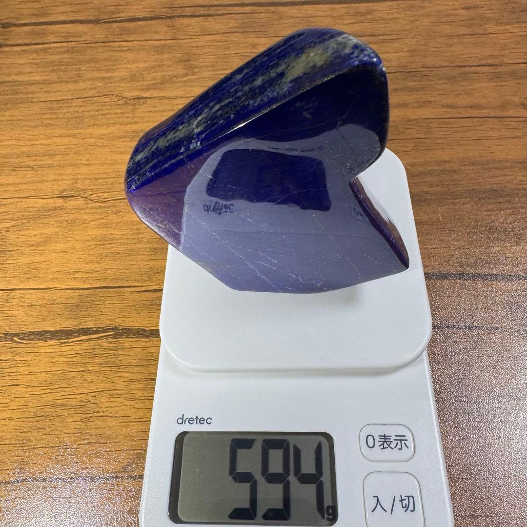 ☆ラピスラズリ☆5A☆金運☆約594g☆アフガニスタン産☆天然無着色☆磨き原石