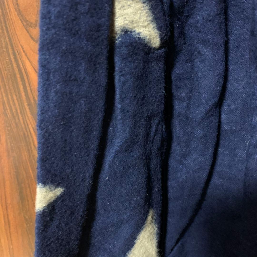 KAPITAL ネイビー 星柄 七分袖ワンピース