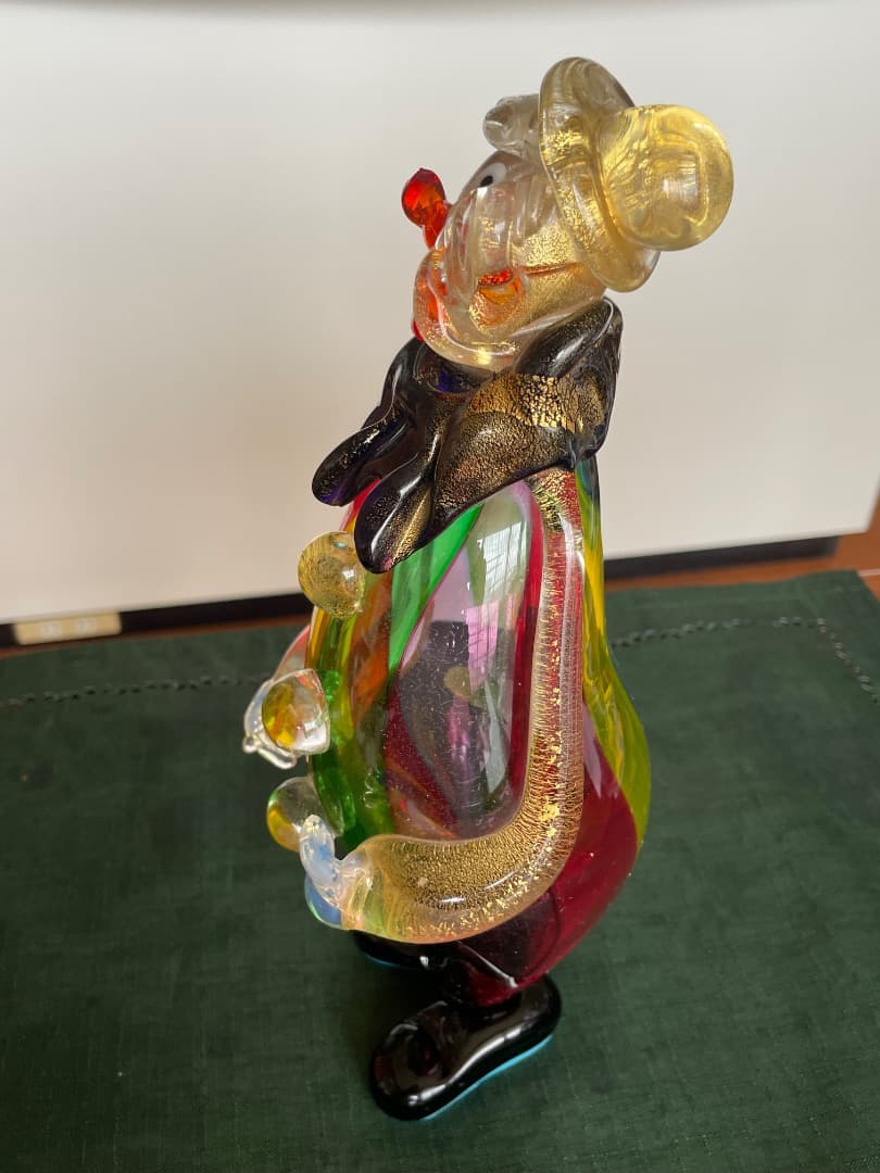 ベネチアングラス　(ムラーノガラス) ピエロ　人形