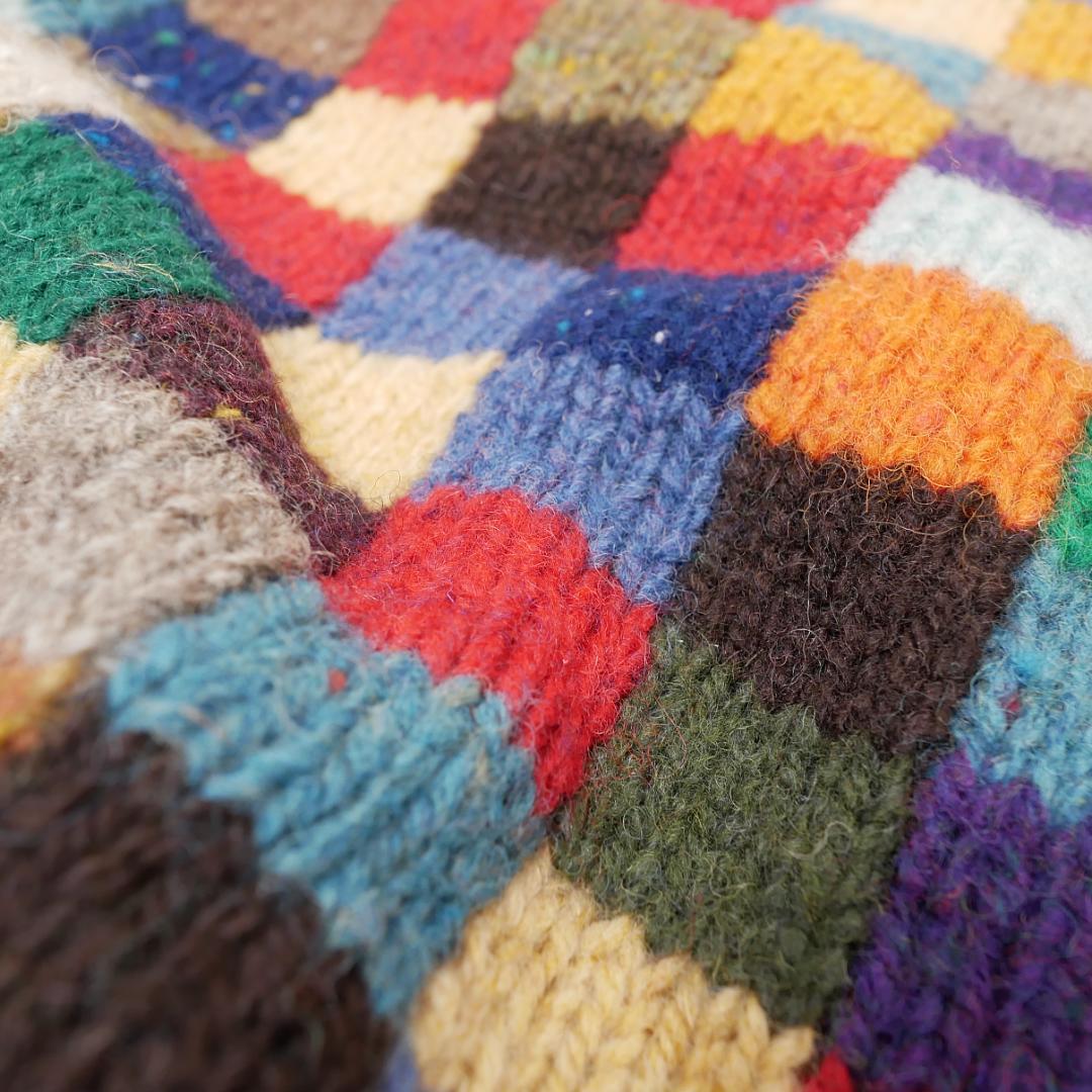 鬼レア【新品タグ付】90s J.CREW 名作 パッチワーク クレイジーニット