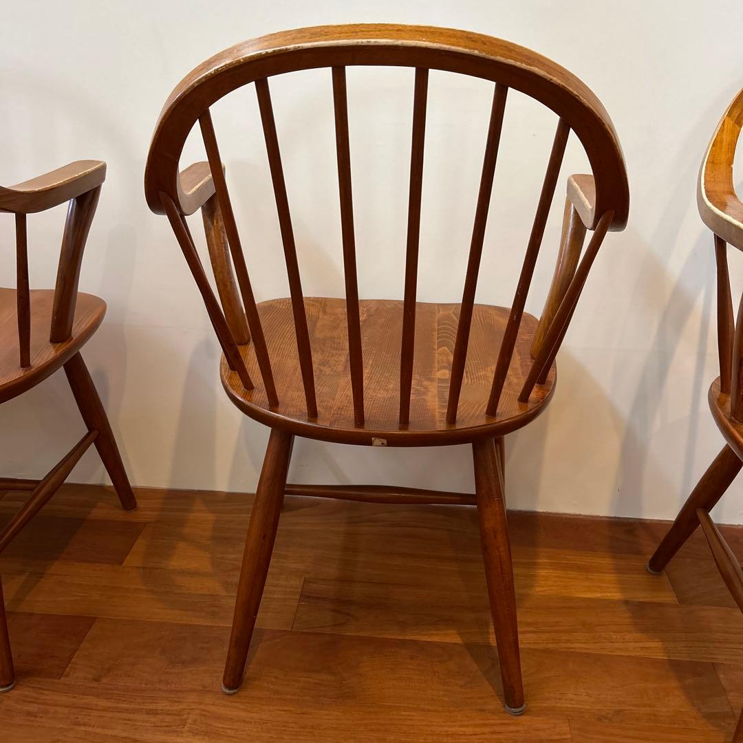 飛騨産業　キツツキ　HIDA ウィンザーチェア　椅子　ヴィンテージ　レトロ　②