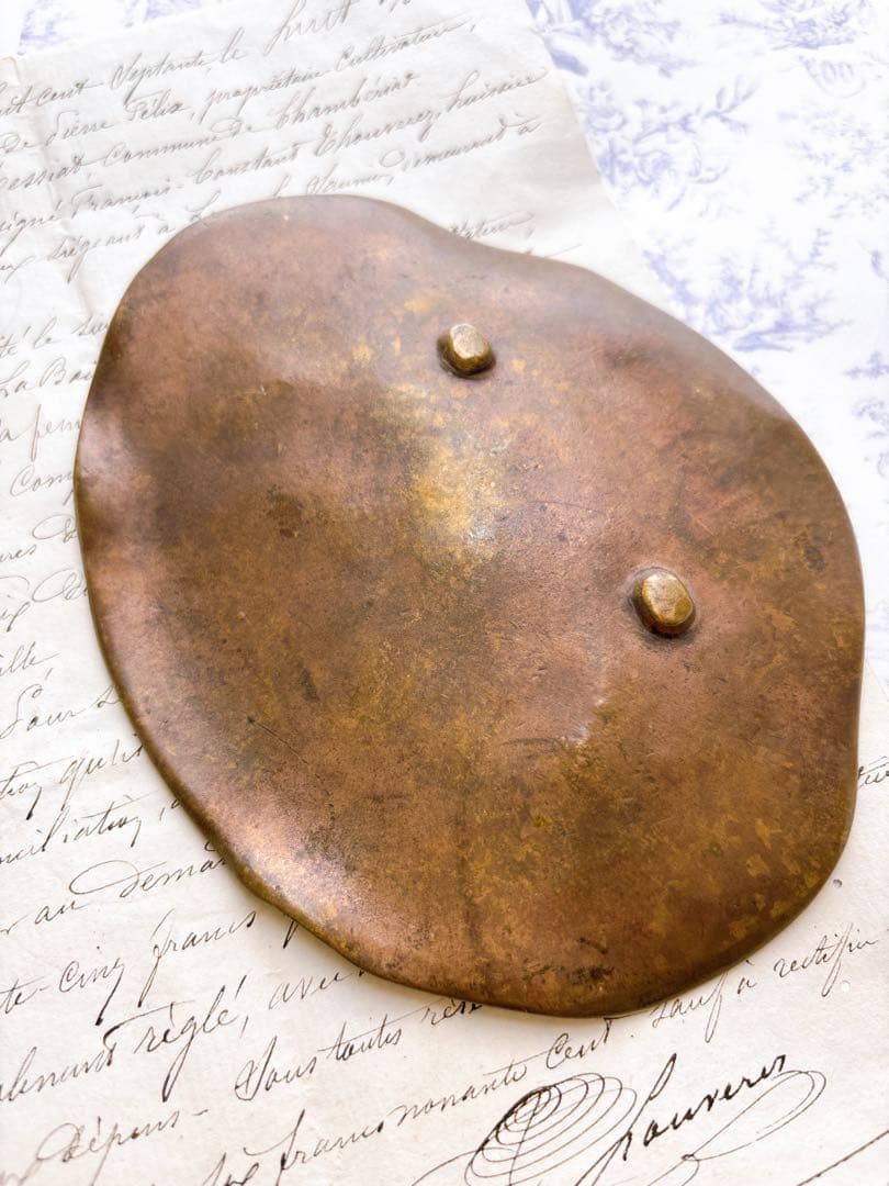 フランスアンティーク 真鍮製（丹銅）トレイ・すずらん