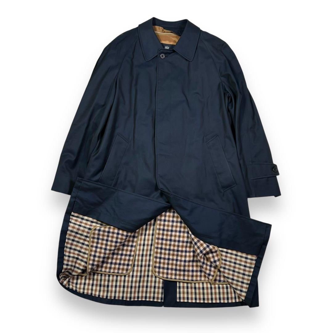 極美品 アクアスキュータム ステンカラーコートNew Aqua5 ライナー付き