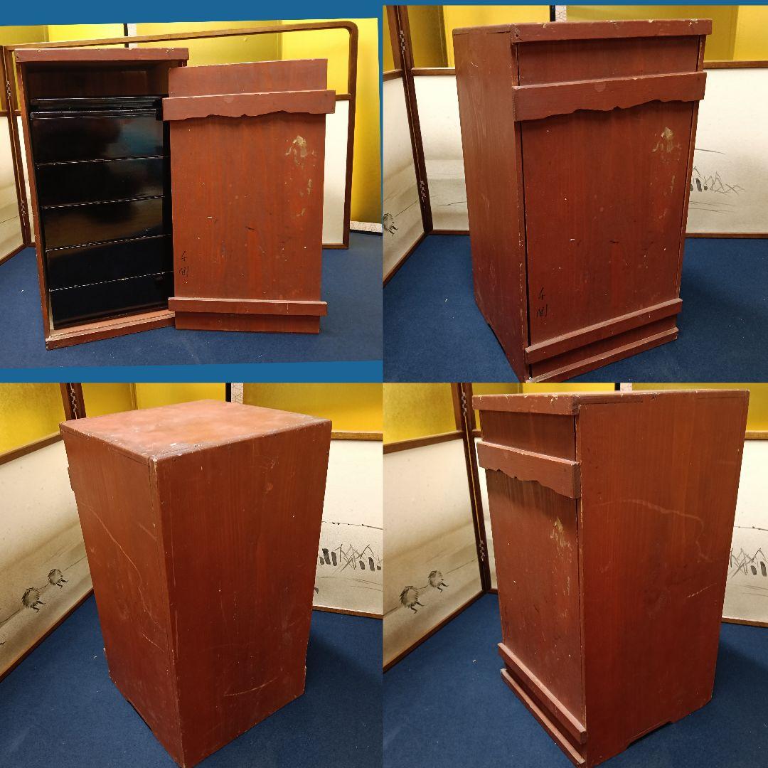 AOI 輪島塗 重箱 沈金 家紋 五七の桐紋 五段重 替蓋付