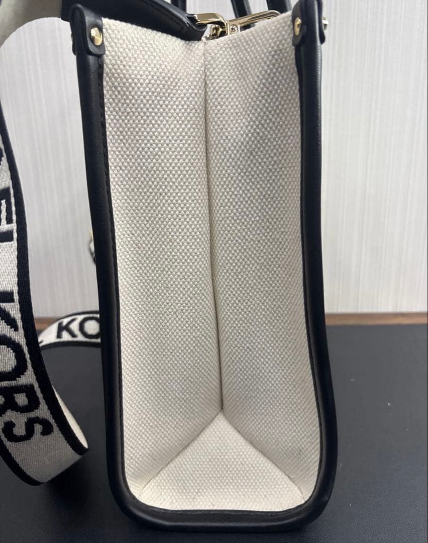 MICHAEL KORS トートバッグ ホワイト/ブラック 2WAY