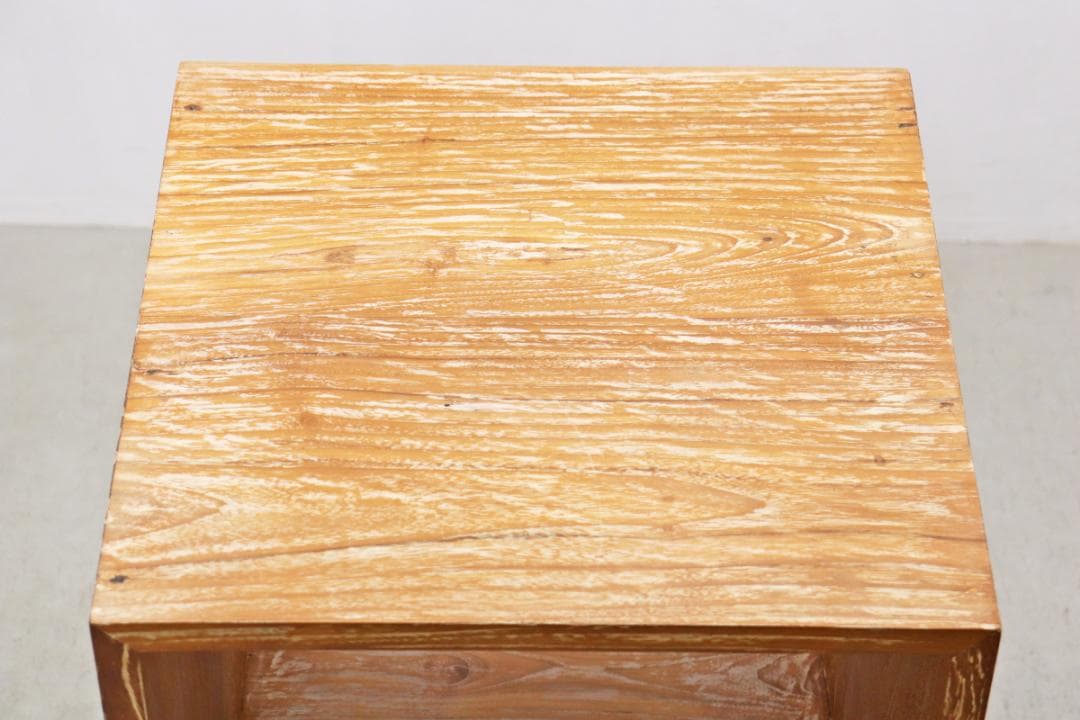 チーク無垢材 オープンシェルフ 飾り棚 本棚 食器棚 ラック 箱