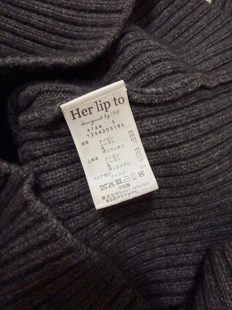 ワンピース Herlipto Moor Argyle Ribbon Knit Dress