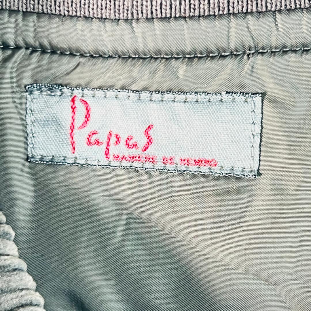 パパス】ハンティングジャケット 中綿ライナー リバー コーディロイ 異