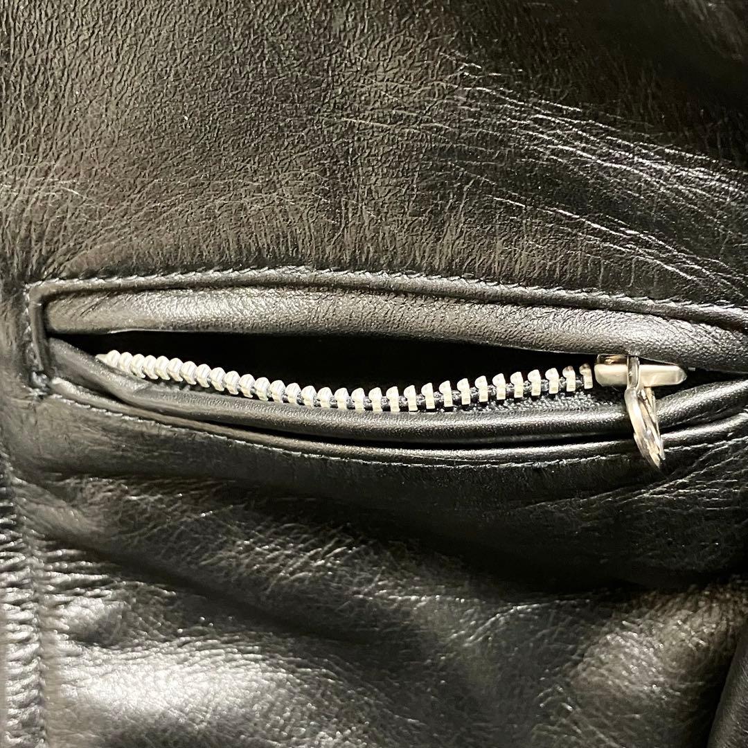 【稀少美品】オゾンコミュニティ OLD レザー シングルライダースジャケット 黒