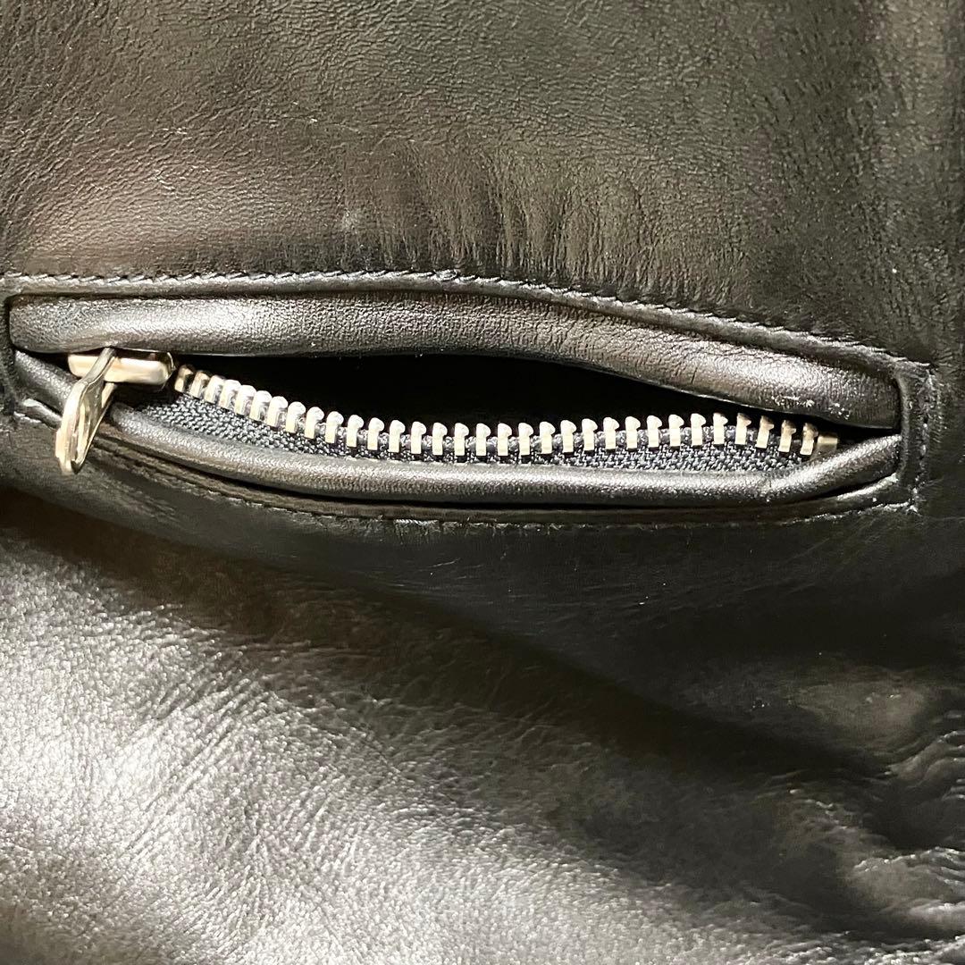 【稀少美品】オゾンコミュニティ OLD レザー シングルライダースジャケット 黒