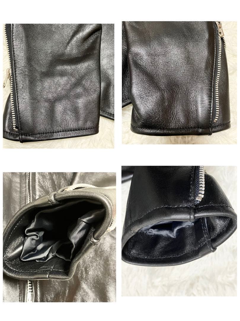 【稀少美品】オゾンコミュニティ OLD レザー シングルライダースジャケット 黒