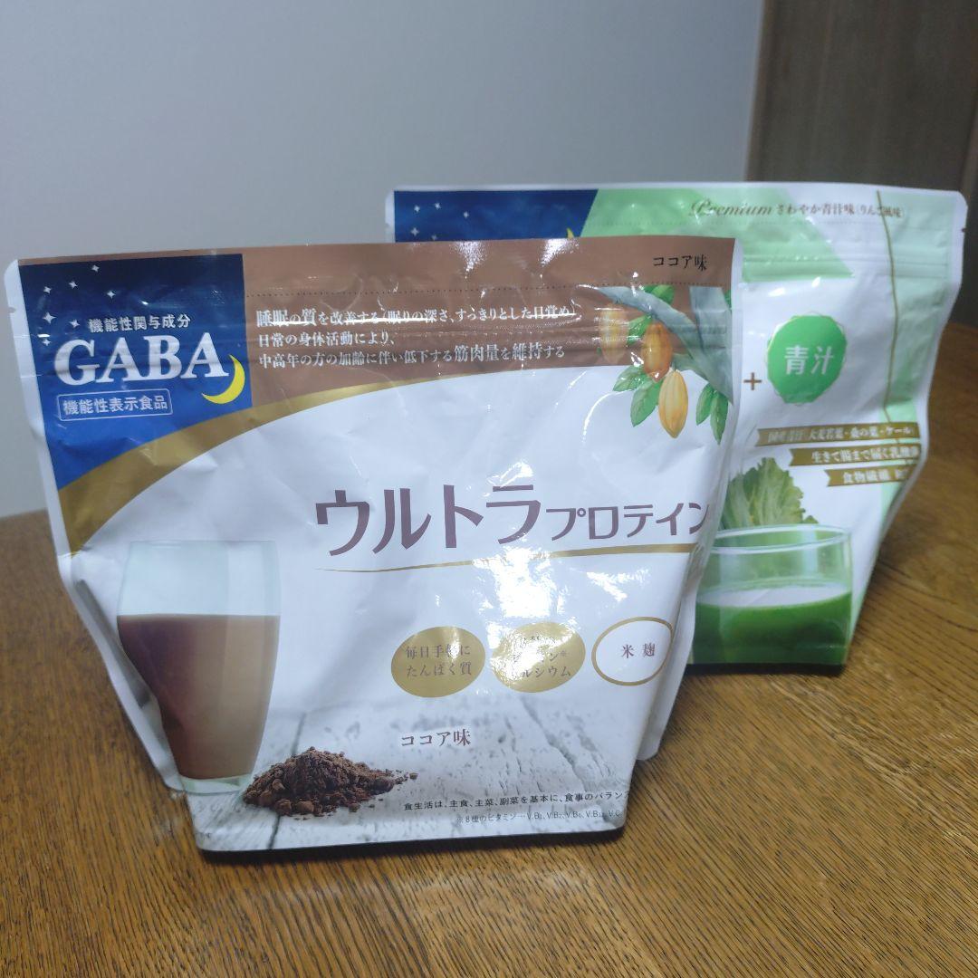 カーブス】GABA ウルトラプロテイン ココア味 ＆青汁味 2袋 - メルカリ