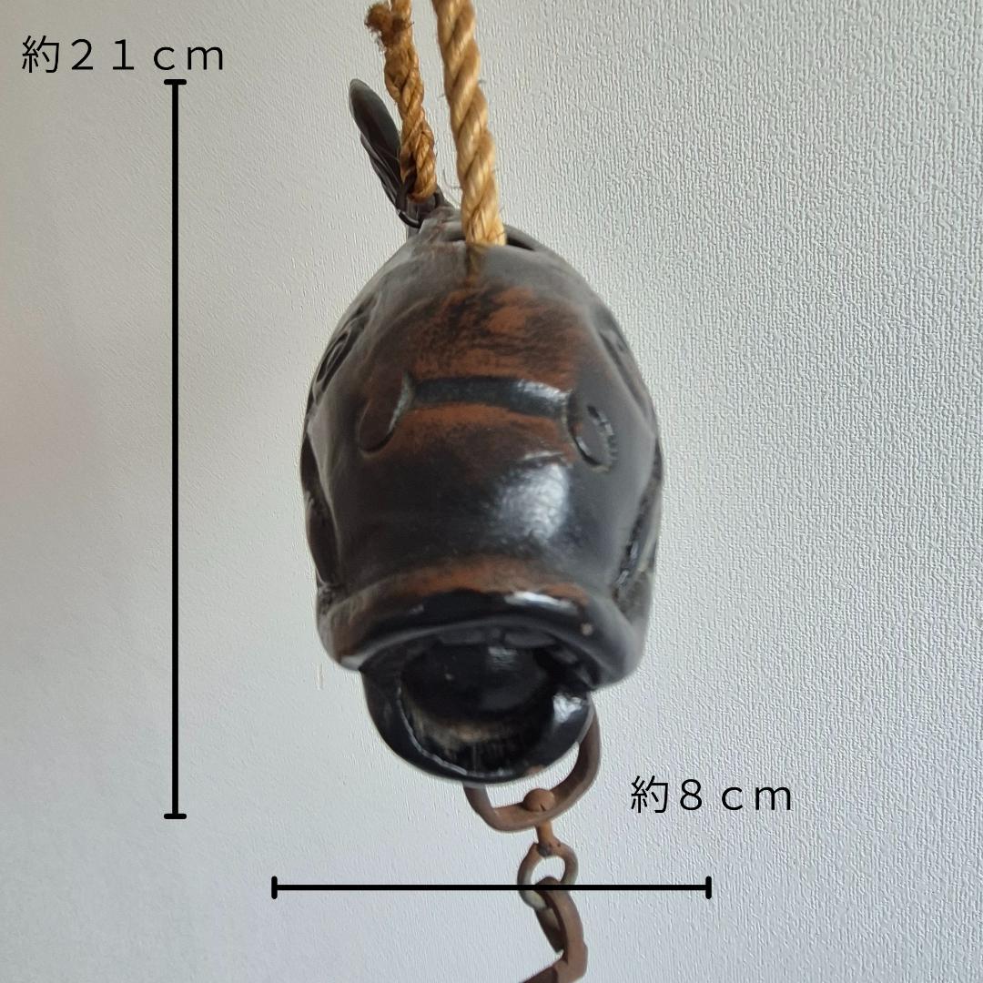 インテリアに！自在鉤の飾り【木彫りの鯉】