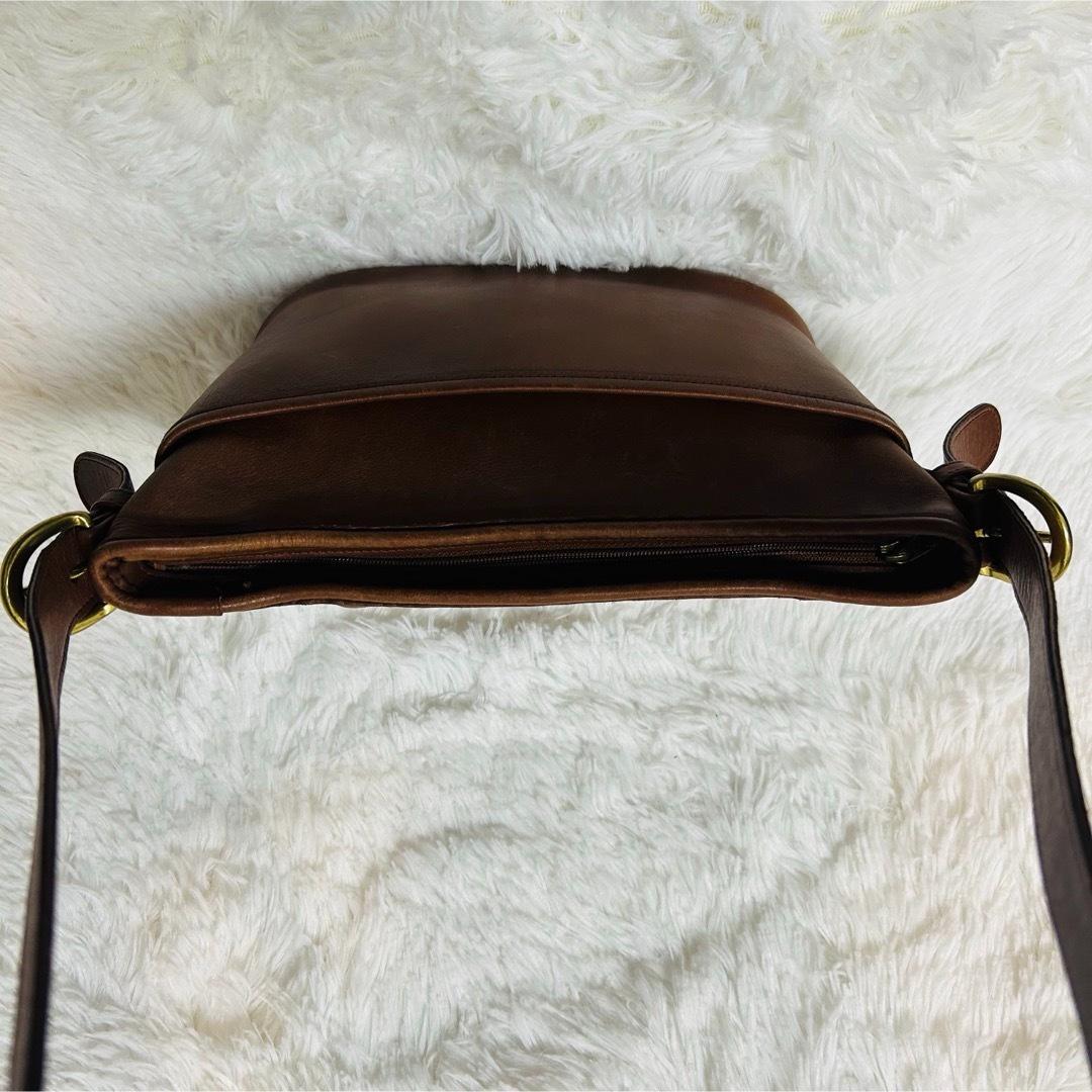 COACH オールドコーチ オールレザー ショルダーバッグ ブラウン 4143