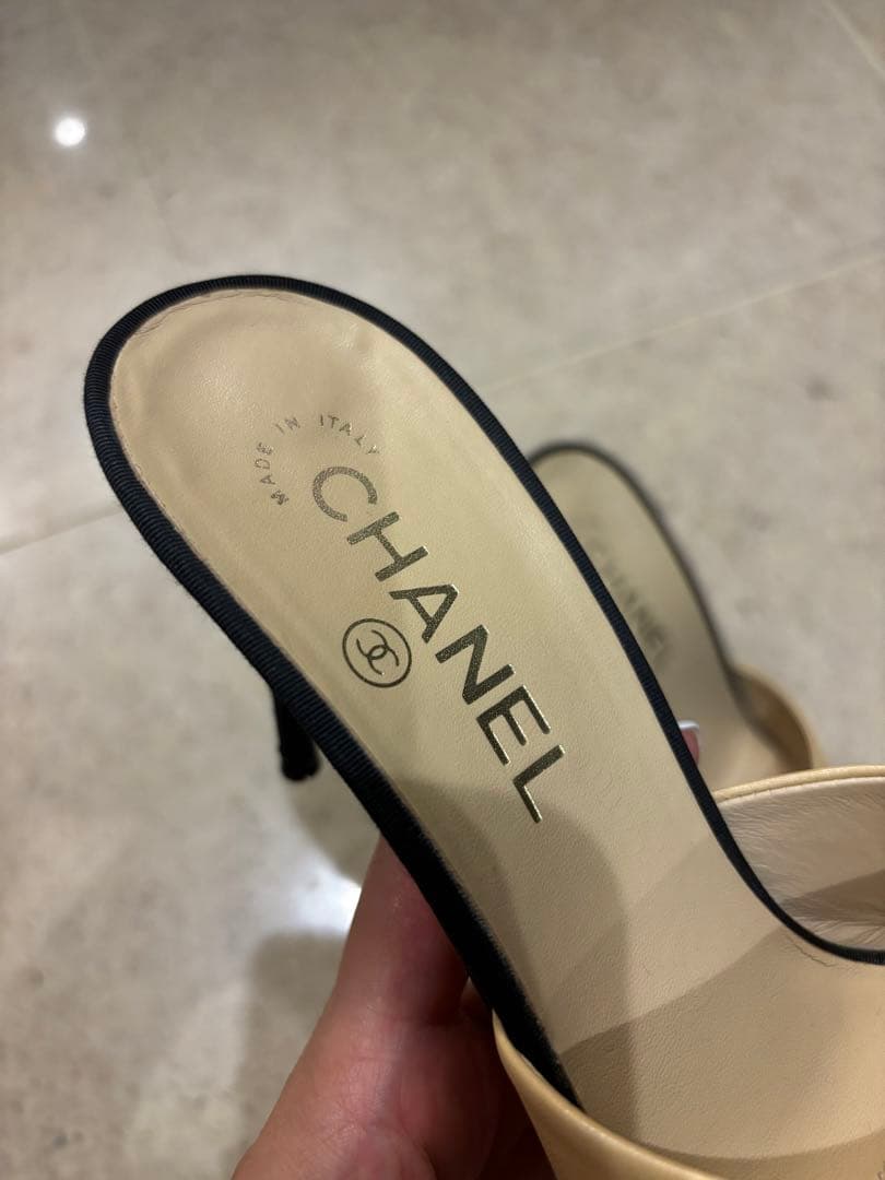 CHANEL ミュール38 ヒール9cm