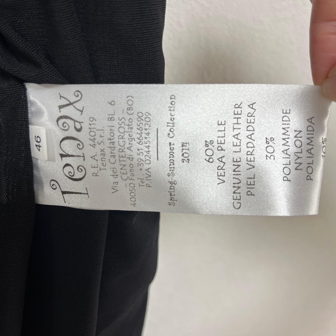 TENAX テナックス　イタリア製　本革　レザー　フリンジ　ワンピース　ベスト