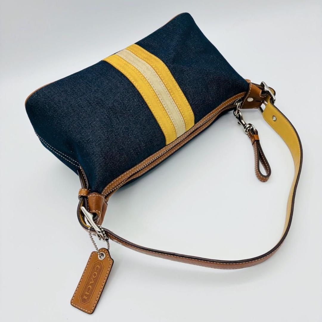 バッグ COACH denim accessory pouch oneshoulder