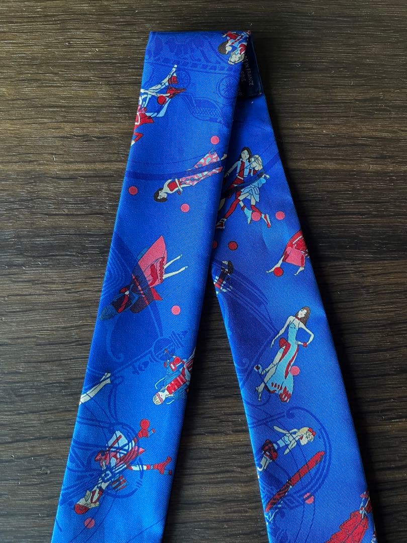 HERMES エルメス　ツイリー　エクスリブリス　パリジェンヌ ブルー　お箱付き