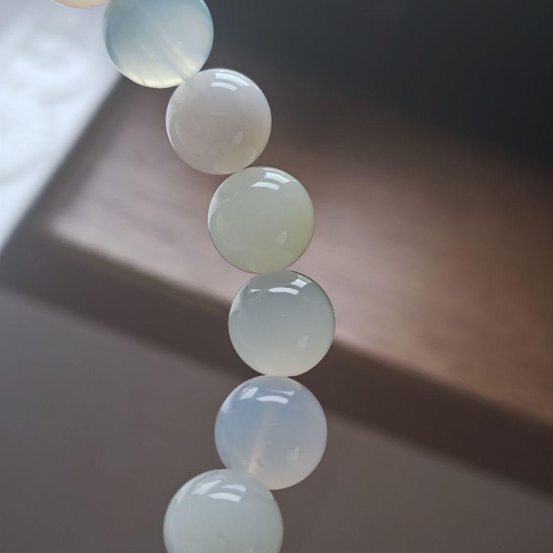 新作♡カフェオレ♡レア蓮花宝瓶天珠、グリーンオパール、グアテマラ産翡翠