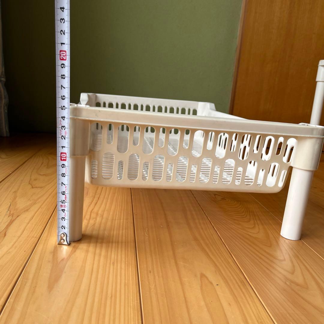 昭和レトロ　4段カゴ　並び替えカゴ　収納カゴ