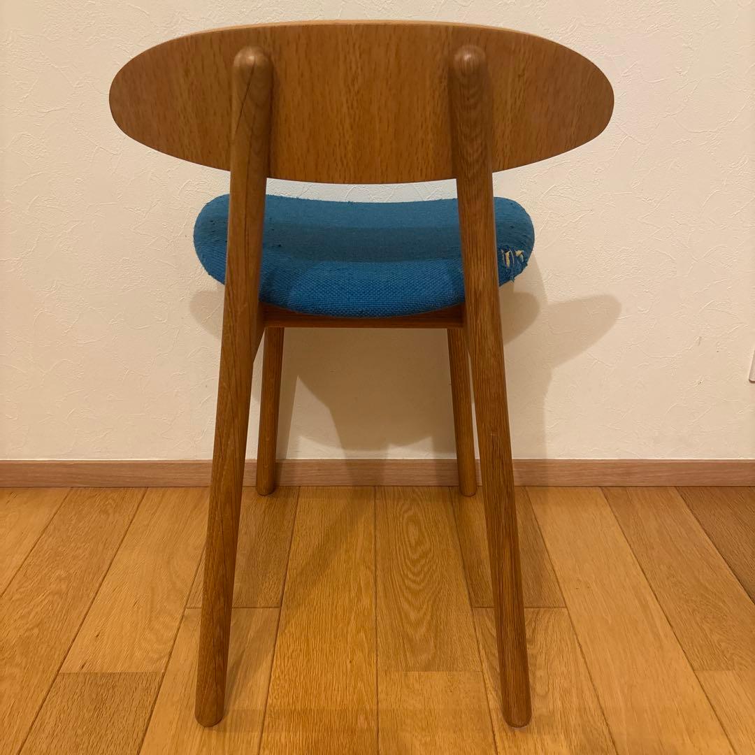 飛騨産業 cobrina コブリナチェア　ホワイトオーク無垢材 ①ブルー座面