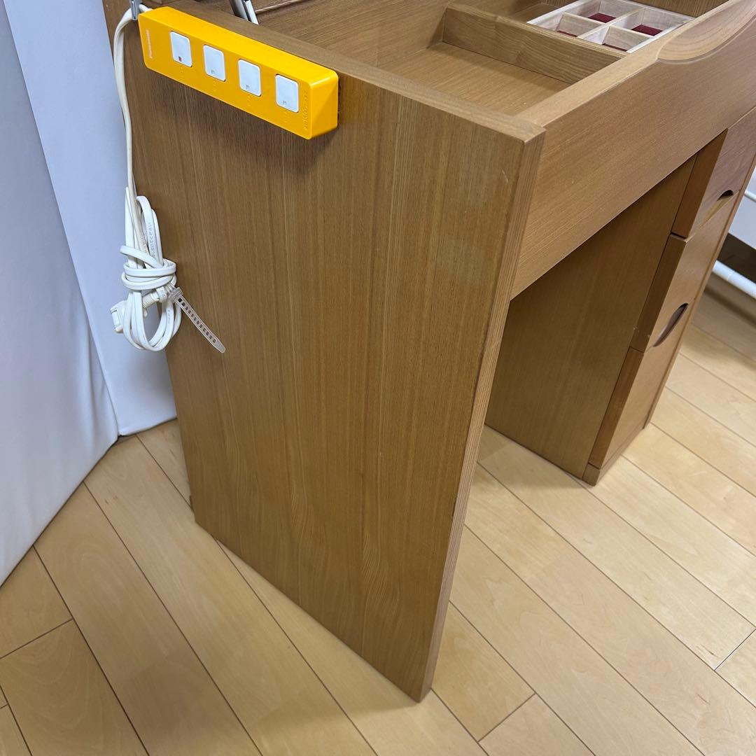 天然木 アルダー デスクドレッサー 2wayドレッサー 化粧台 家具の大丸