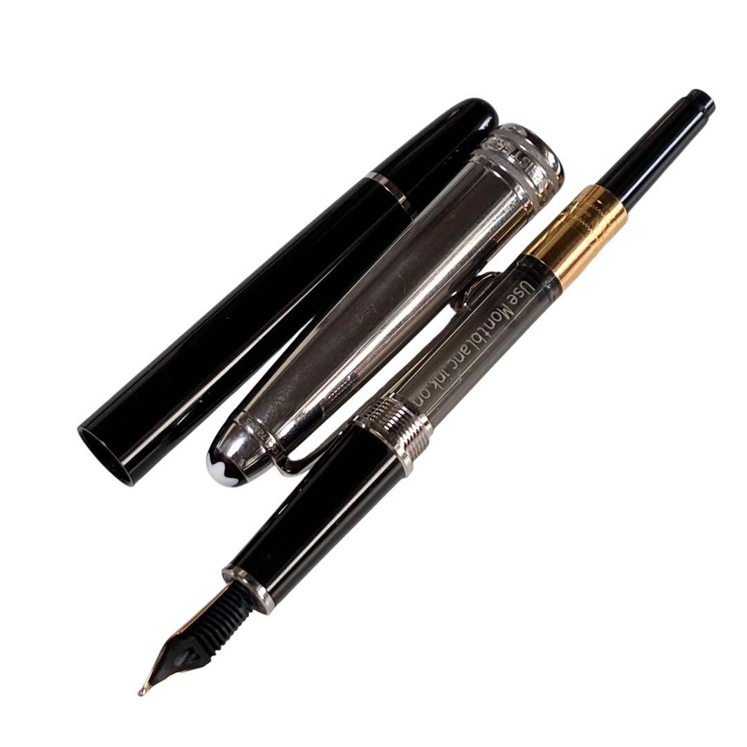 【美品】Montblanc 万年筆 ソリテール ドゥエ プラチナライン 18K