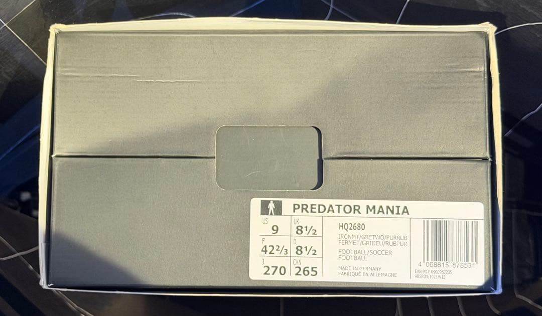 限定生産】Predator MANIA プレデターマニア ベッカム ガンメタル