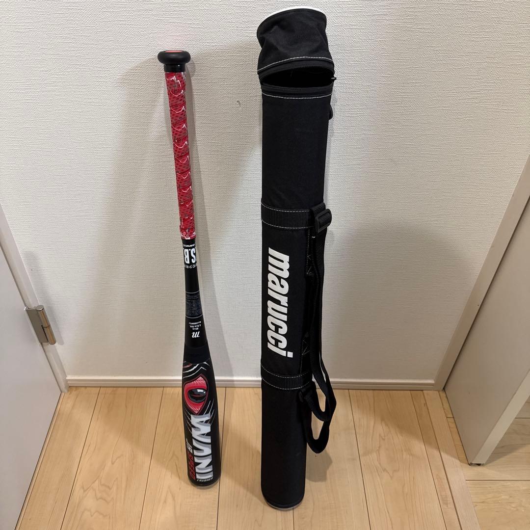 マルーチ・赤ワニ少年軟式用バット 82cm 609g ほぼ新品・未使用品ケース付