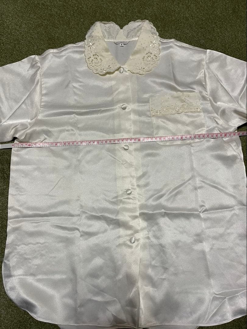 Christian Dior サテンパジャマ Mサイズ アイボリー