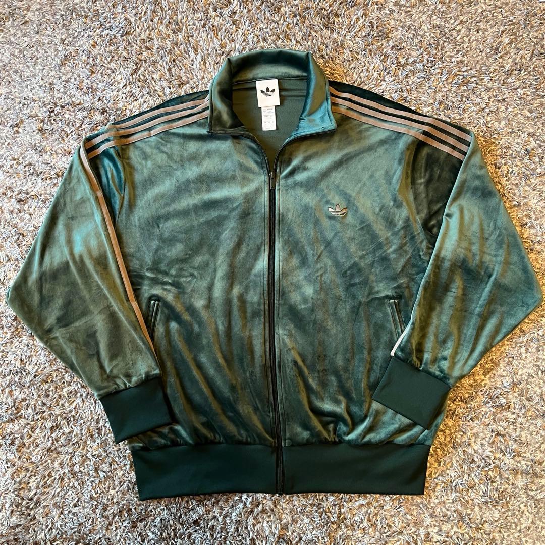 【極美品✨】adidas アディダス ファイヤーバード ベロア グリーン 2XL