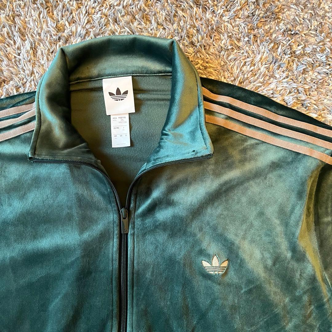 【極美品✨】adidas アディダス ファイヤーバード ベロア グリーン 2XL