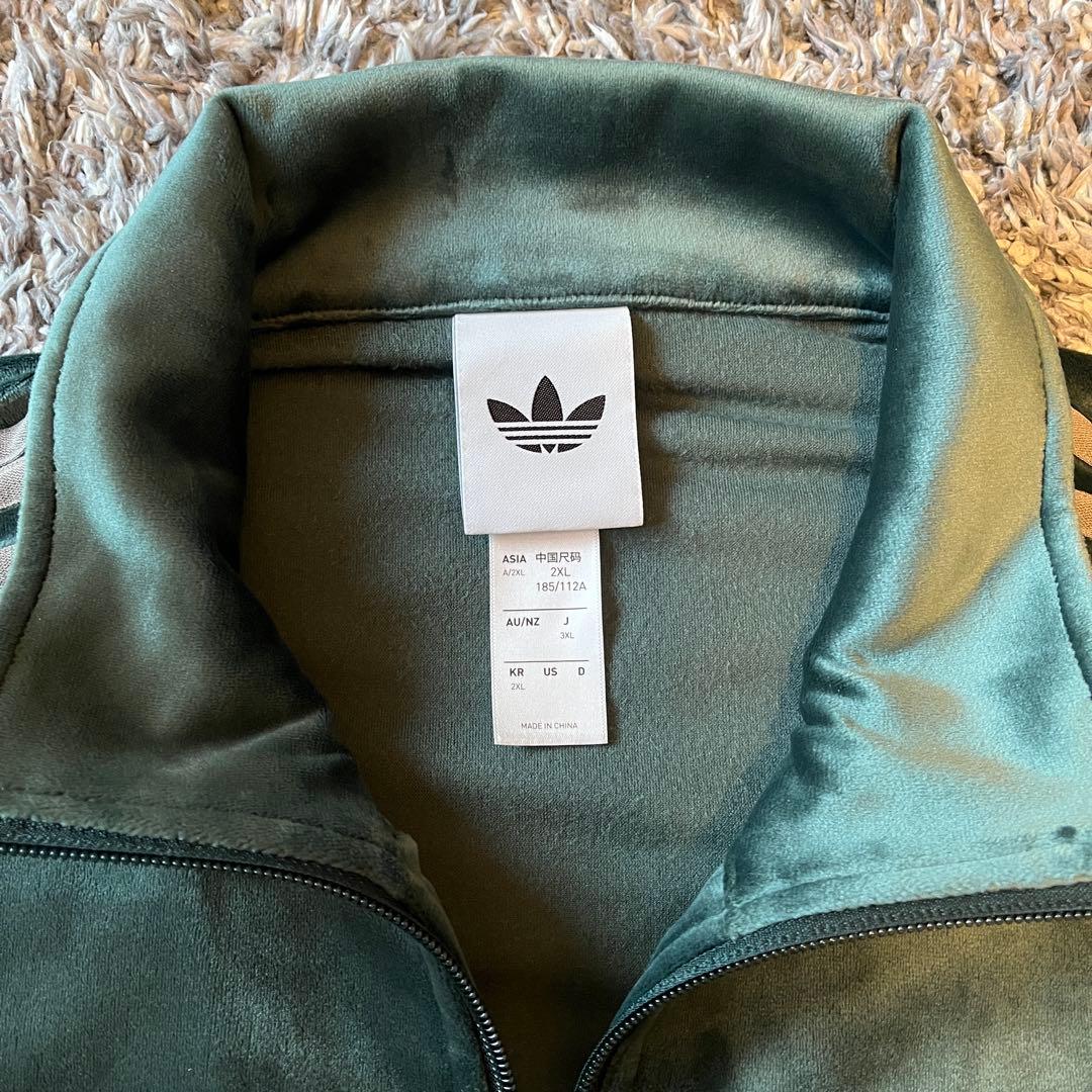 【極美品✨】adidas アディダス ファイヤーバード ベロア グリーン 2XL