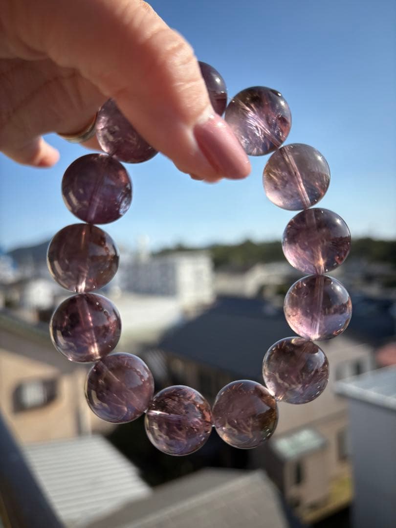 Y sh様　♡初入荷♡大玉　アメジストスモーキークォーツ　ブレスレット