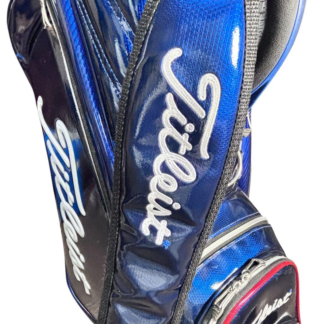 タイトリスト スタンド キャディバッグ 9型 エナメル ブルー