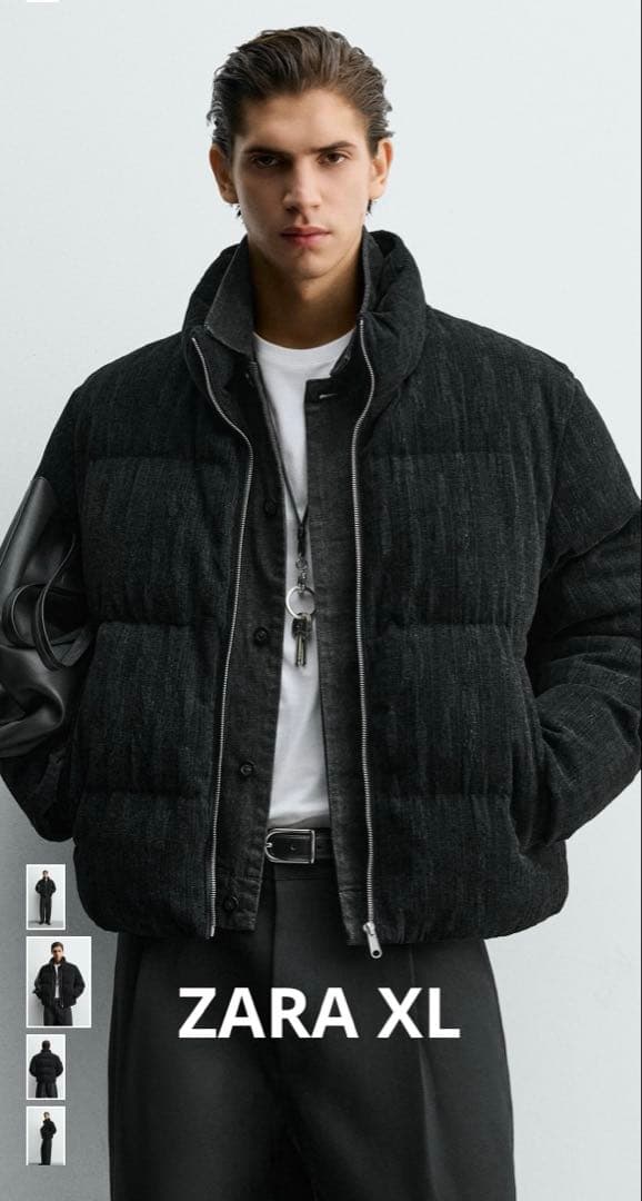 ZARA ザラ クロップドフィットパフジャケット XL ZARA ザラ クロップド