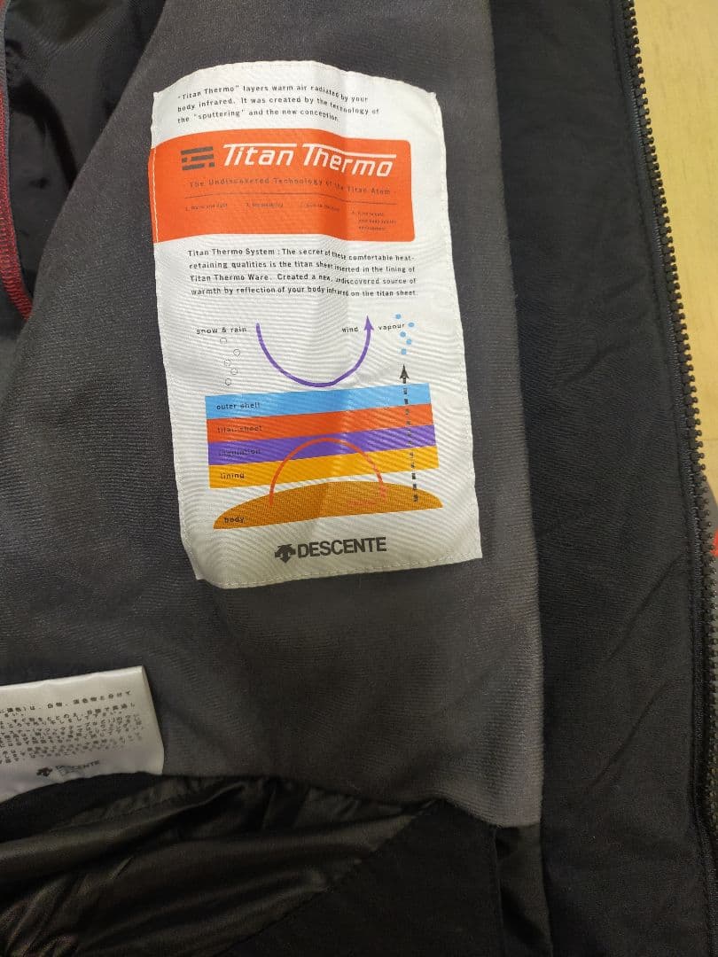 新品 DESCENTE デサントスキー スノボー上下セット 黒灰 S