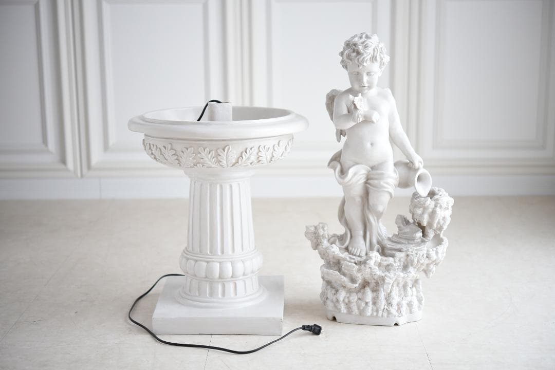 【新品】エンジェル 噴水 天使 ガーデニング 雑貨 庭 置物