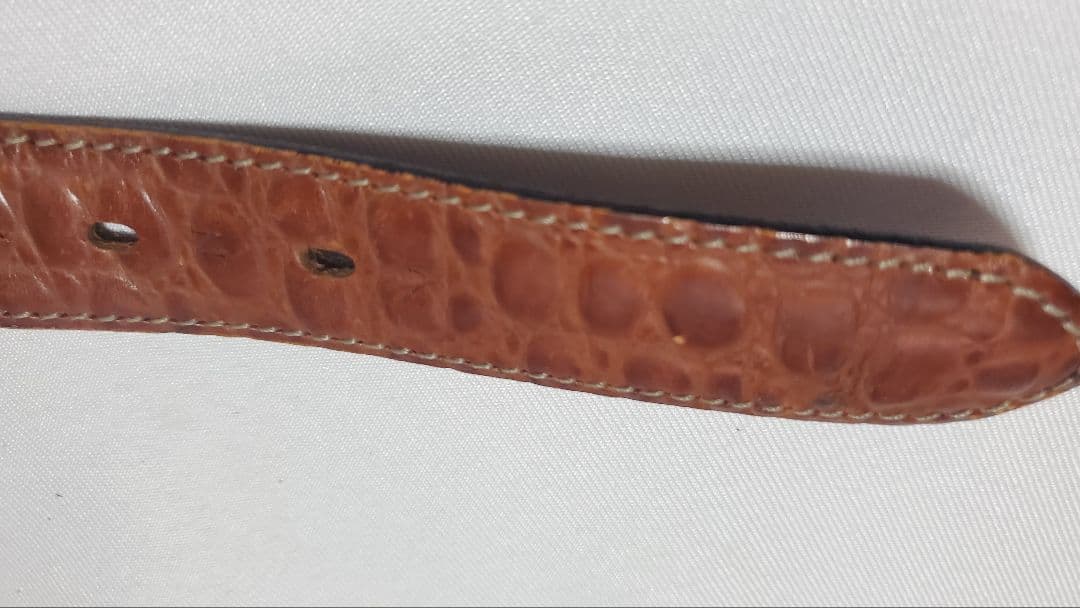 C.P. Company クロコダイルレザー(希少)ベルト 80/32 ブラウン