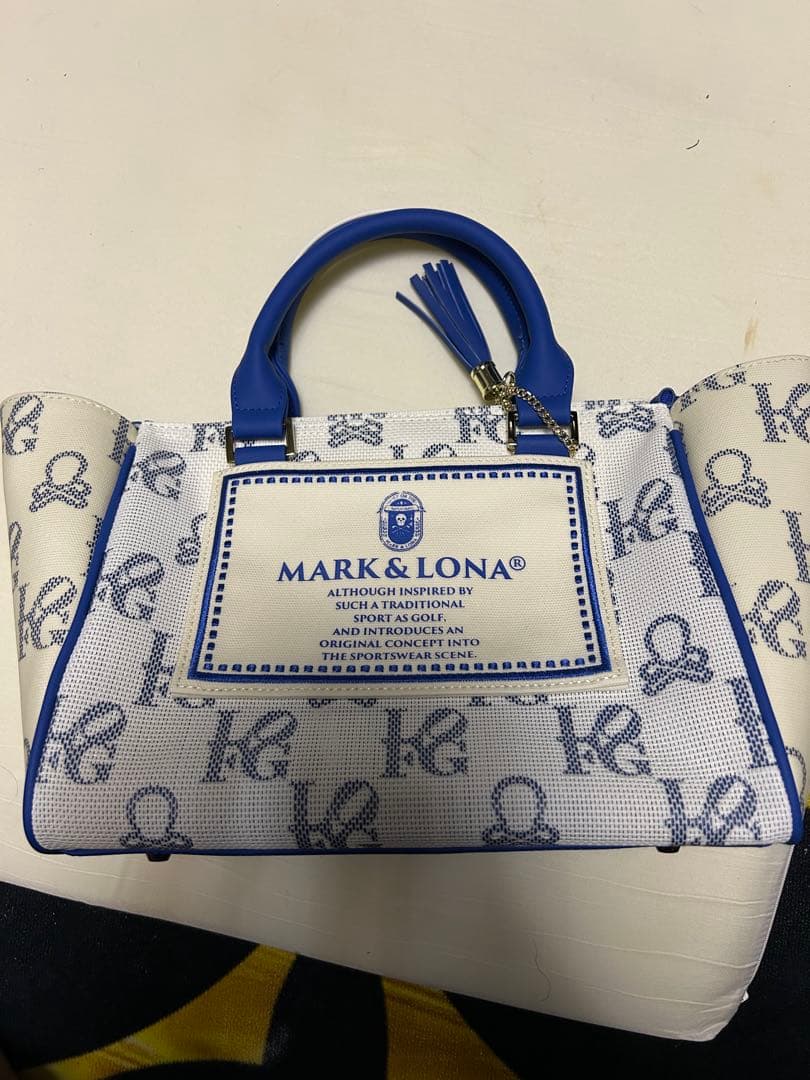 MARK & LONA ゴルフバッグ ホワイト/ブルー