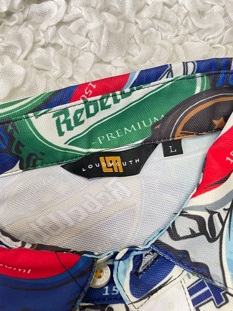 Loud Truth レトロ飲料缶ポロシャツ Lサイズ