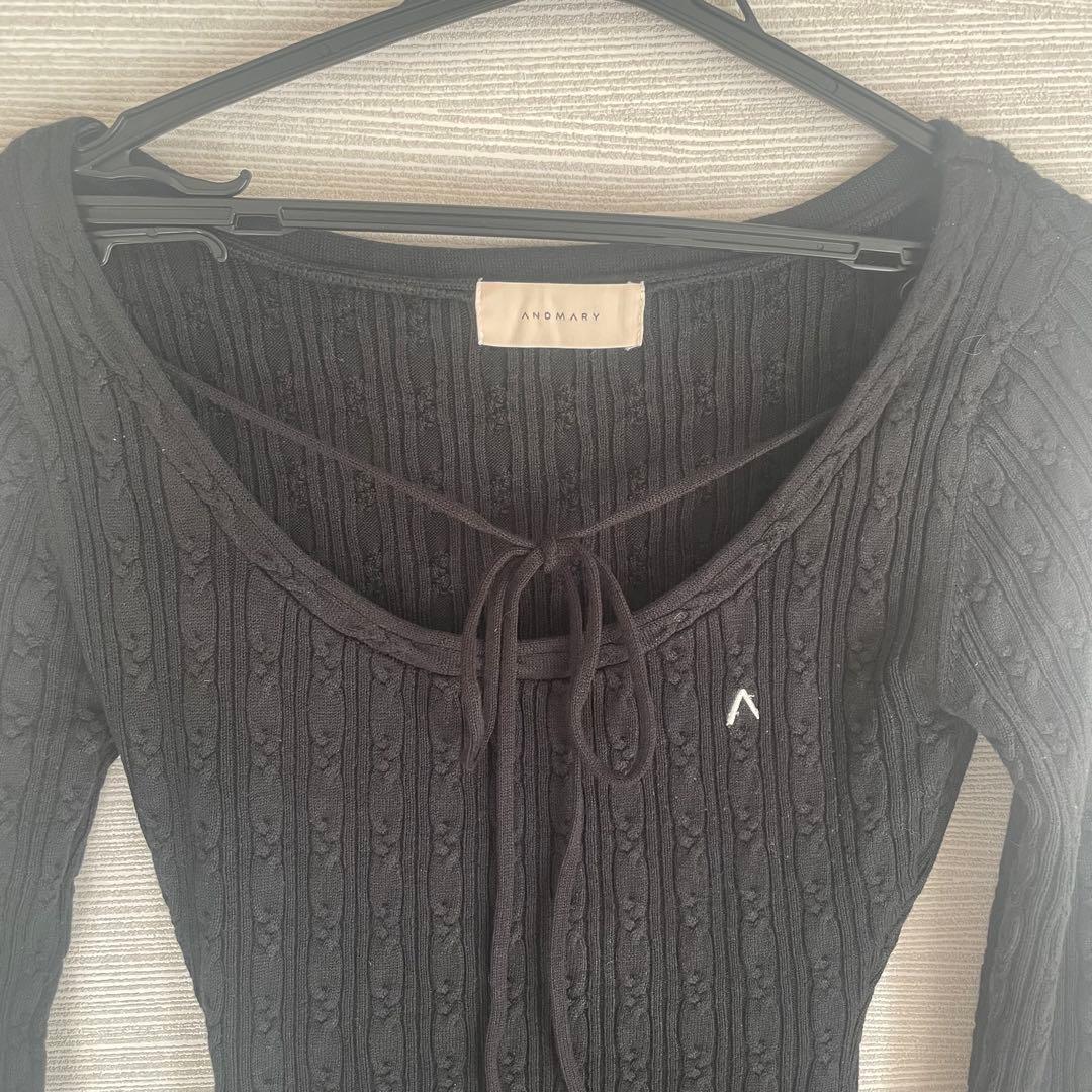 ANDMARY 正規品 Regina cable mini dress ブラック