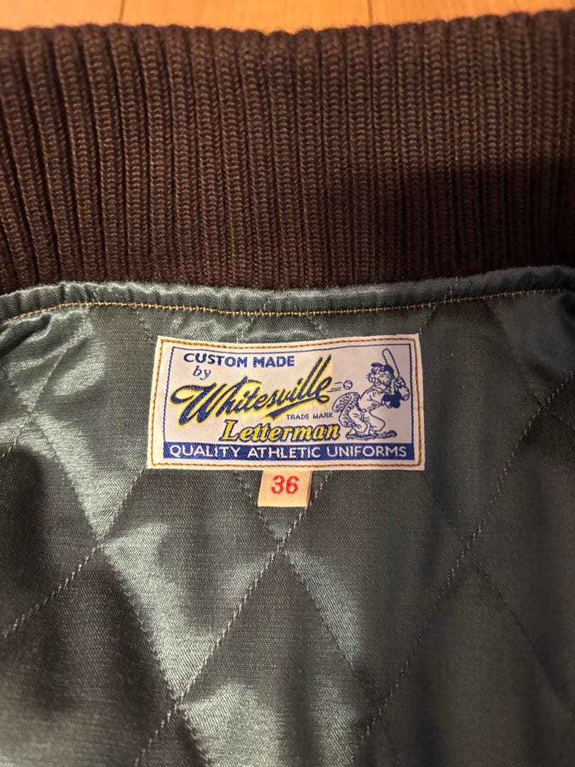 whitesville アワードジャケット 36サイズ ゴールド×ブラウン