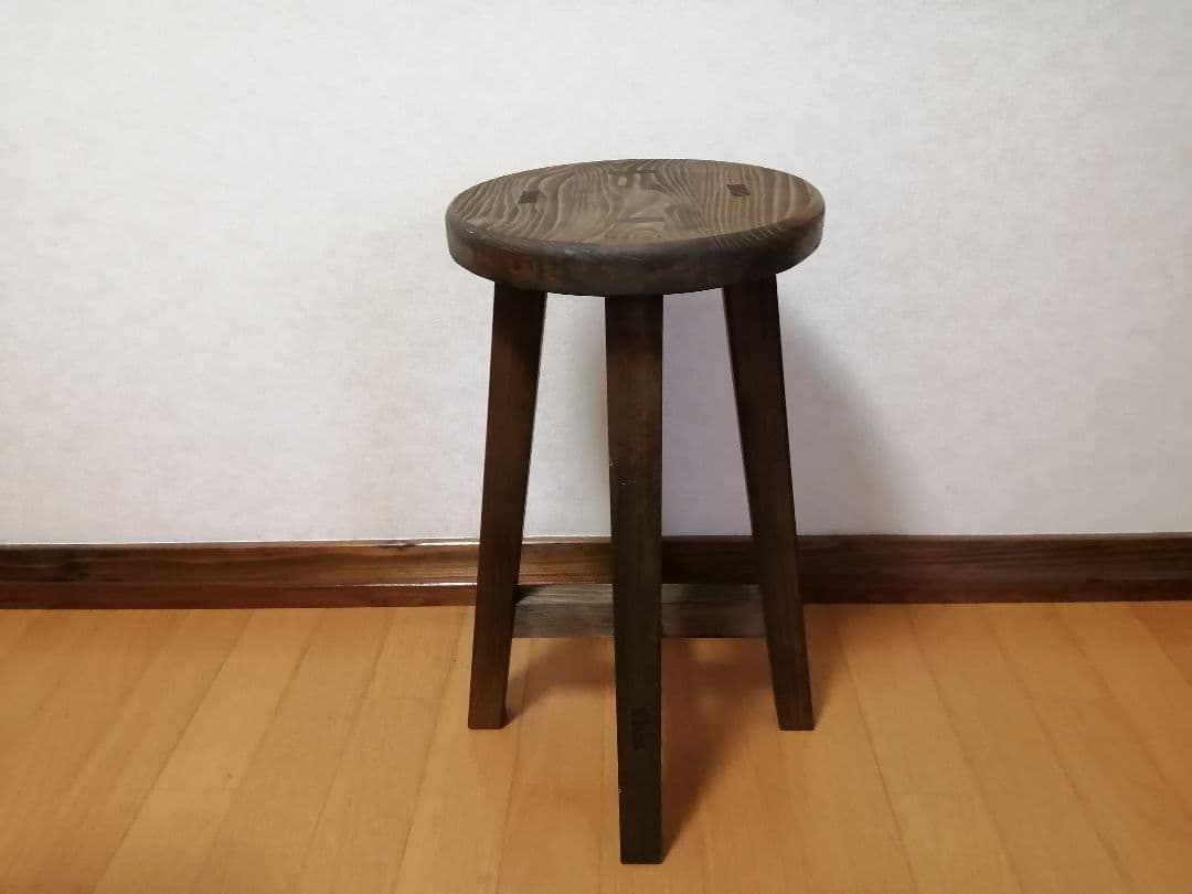 木製スツール　３脚セット　高さ43cm 丸椅子　stool 　猫犬
