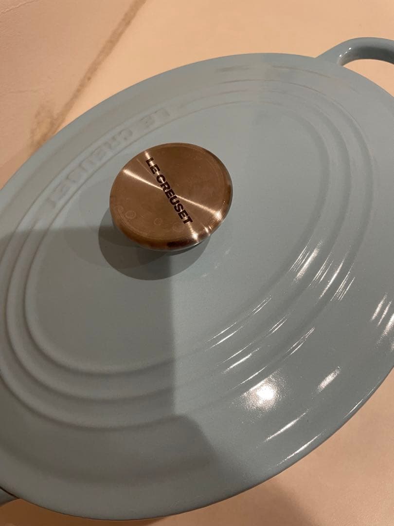 Le Creuset ル・クルーゼ　可愛いライトブルー 25cm 鍋　美品