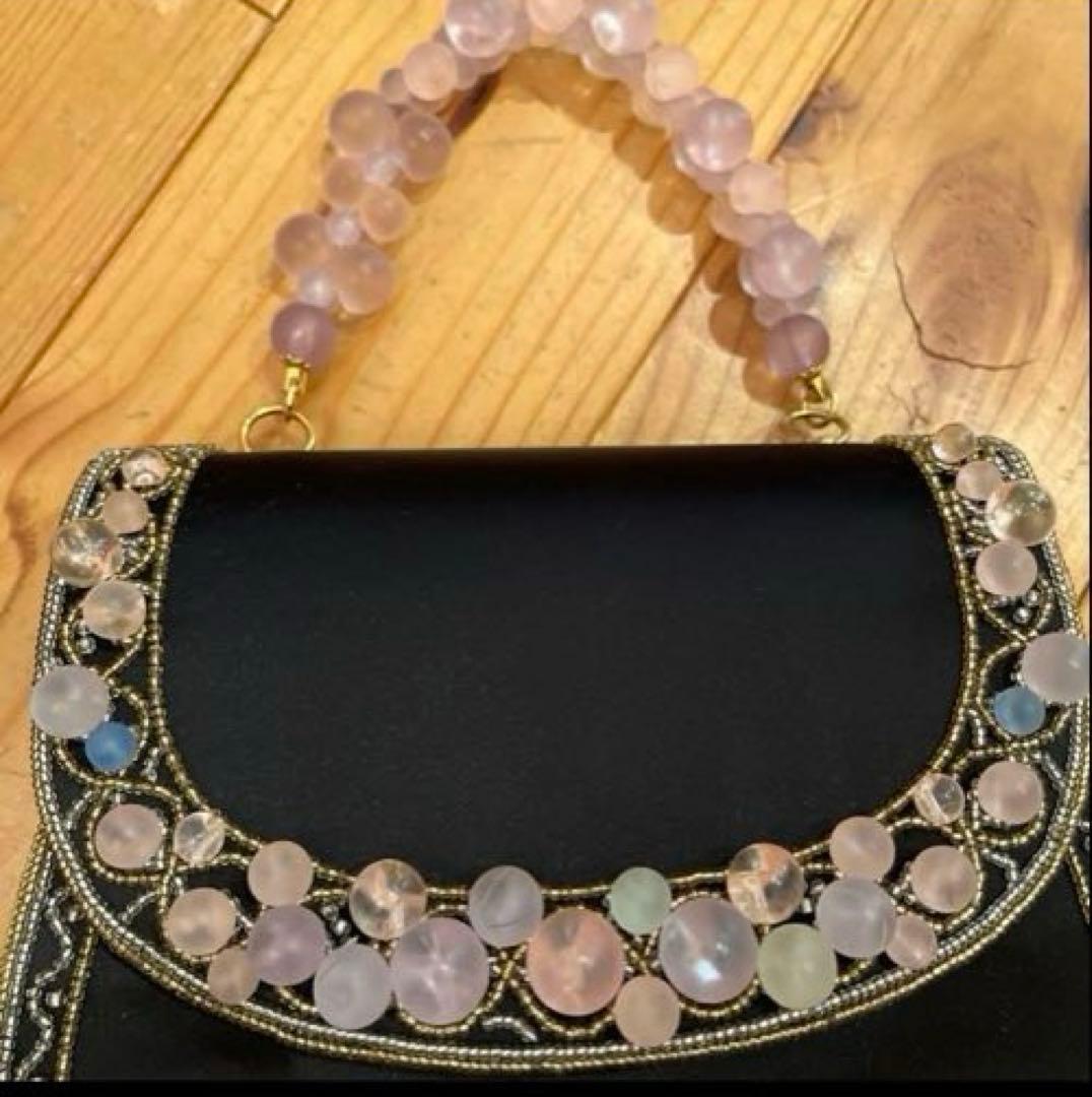 にゃん太郎LUMY　はしもと　ハンドバッグ　皇室御用達　高級　ビーズバック