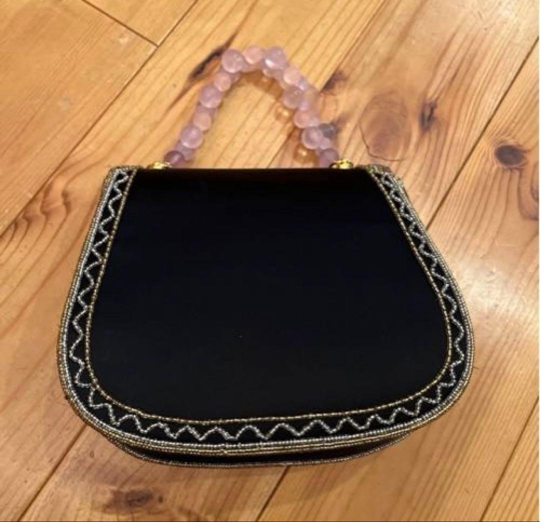 にゃん太郎LUMY　はしもと　ハンドバッグ　皇室御用達　高級　ビーズバック