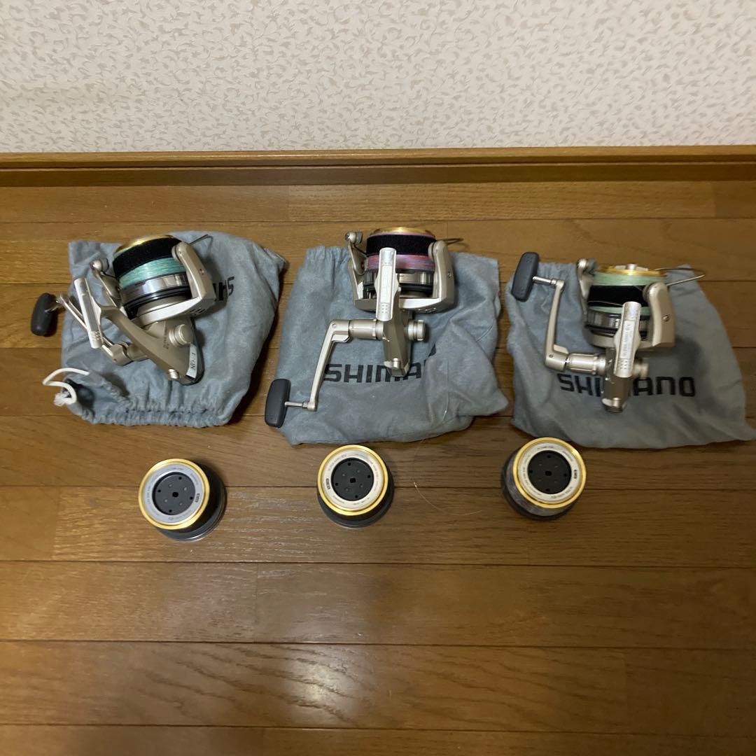 シマノ　投げ竿、投げリール　3セット　竿ケース付き